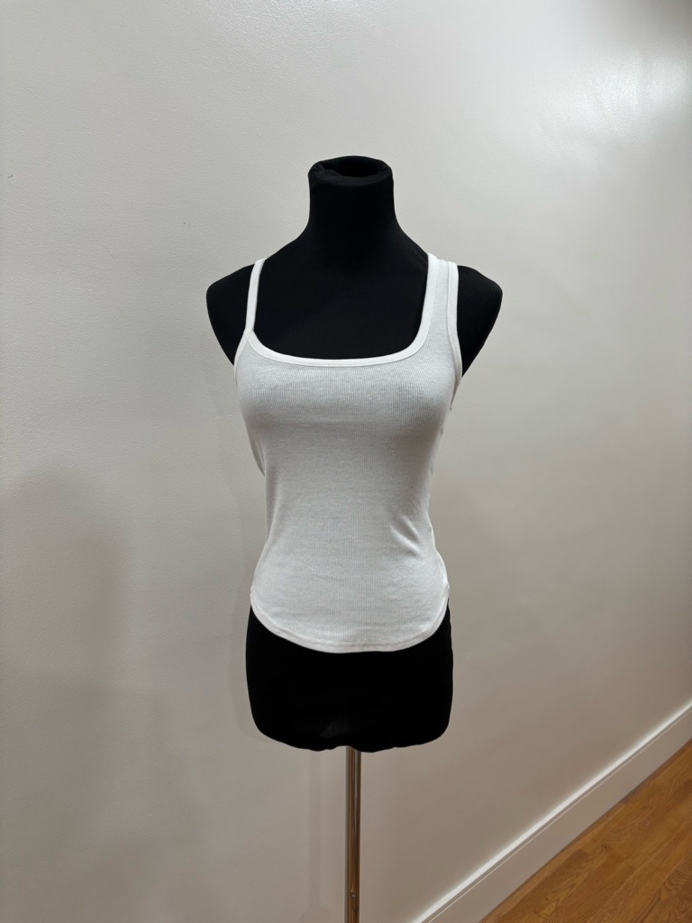 631. Olivaceous White Square-Neck Tank